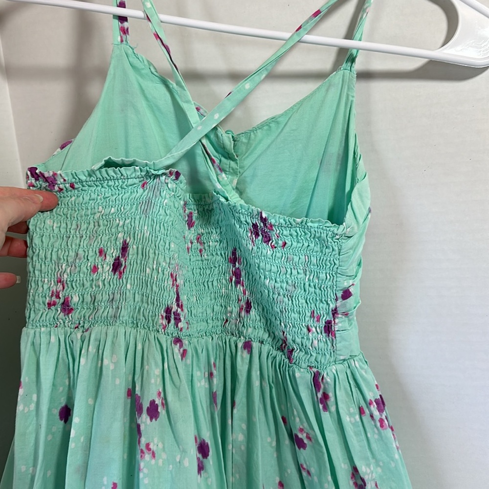 Cherokee mint green dress with smocking size 10/12 large - Picture 6 of 9